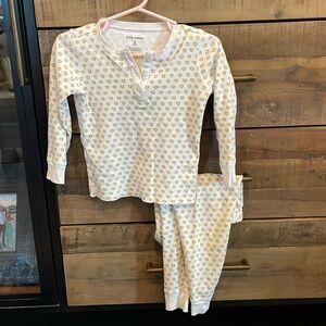 Roller rabbit size two yellow heart pajama set